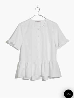 Madewell Studio Peplum Ruffle Hem Top